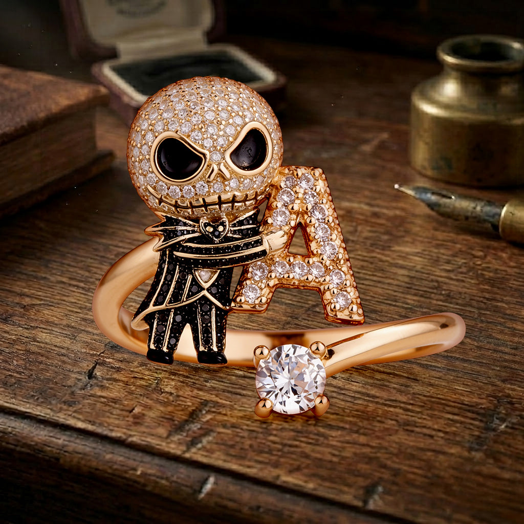 Nightmare Letter - Personalized Nightmare Adjustable Shaped Ring