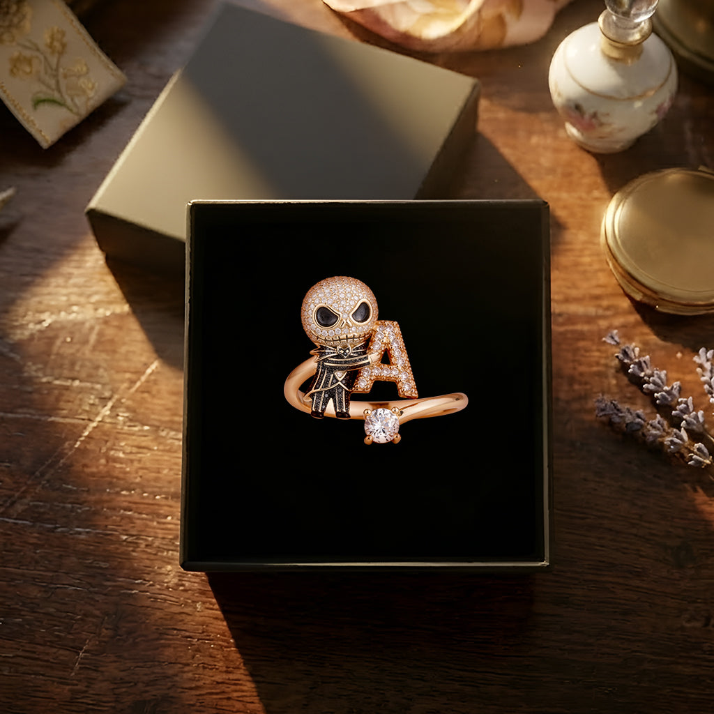 Nightmare Letter - Personalized Nightmare Adjustable Shaped Ring