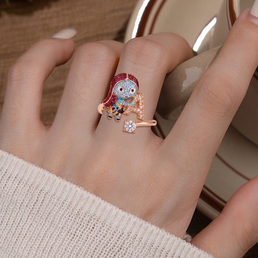 Nightmare Letter - Personalized Nightmare Adjustable Shaped Ring