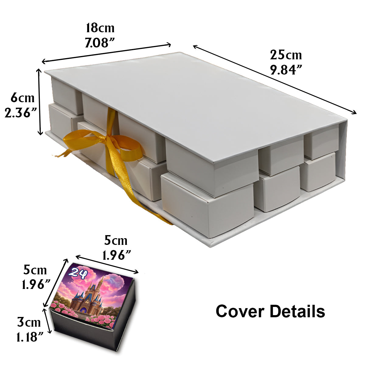 Magical Couple Collection - Personalized Mouse Folded Advent Calendar With Ornaments