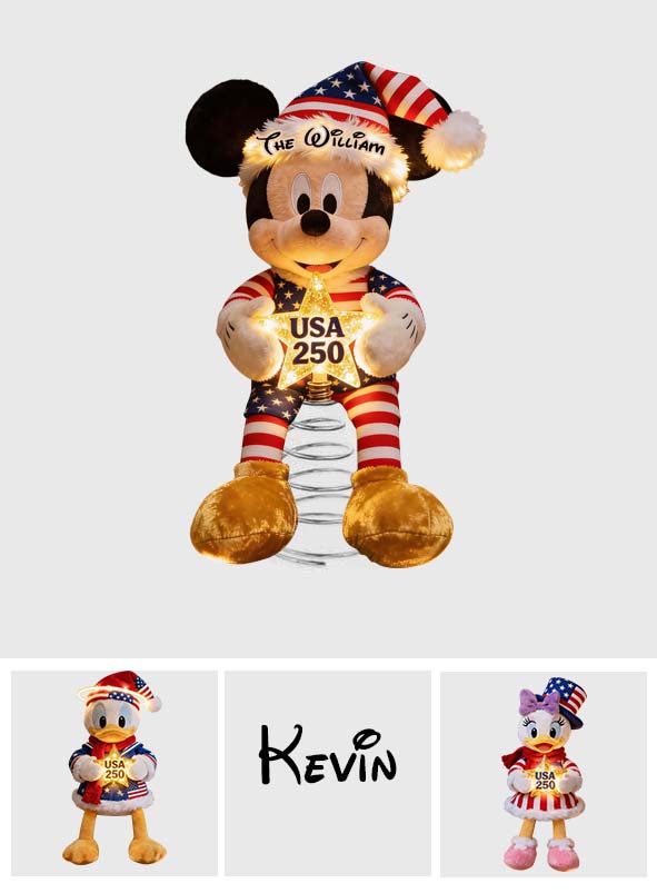 250 USA - Personalized Mouse LED Light Tree Topper