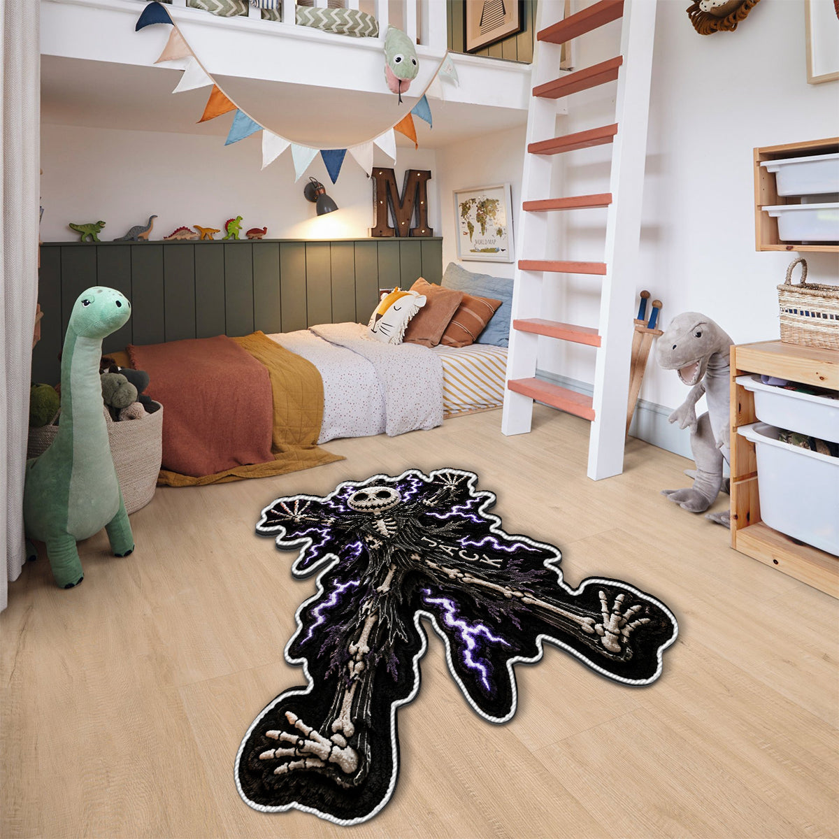 Shocked Skeleton Gentleman - Personalized Nightmare Non-Slip Tufted Rug