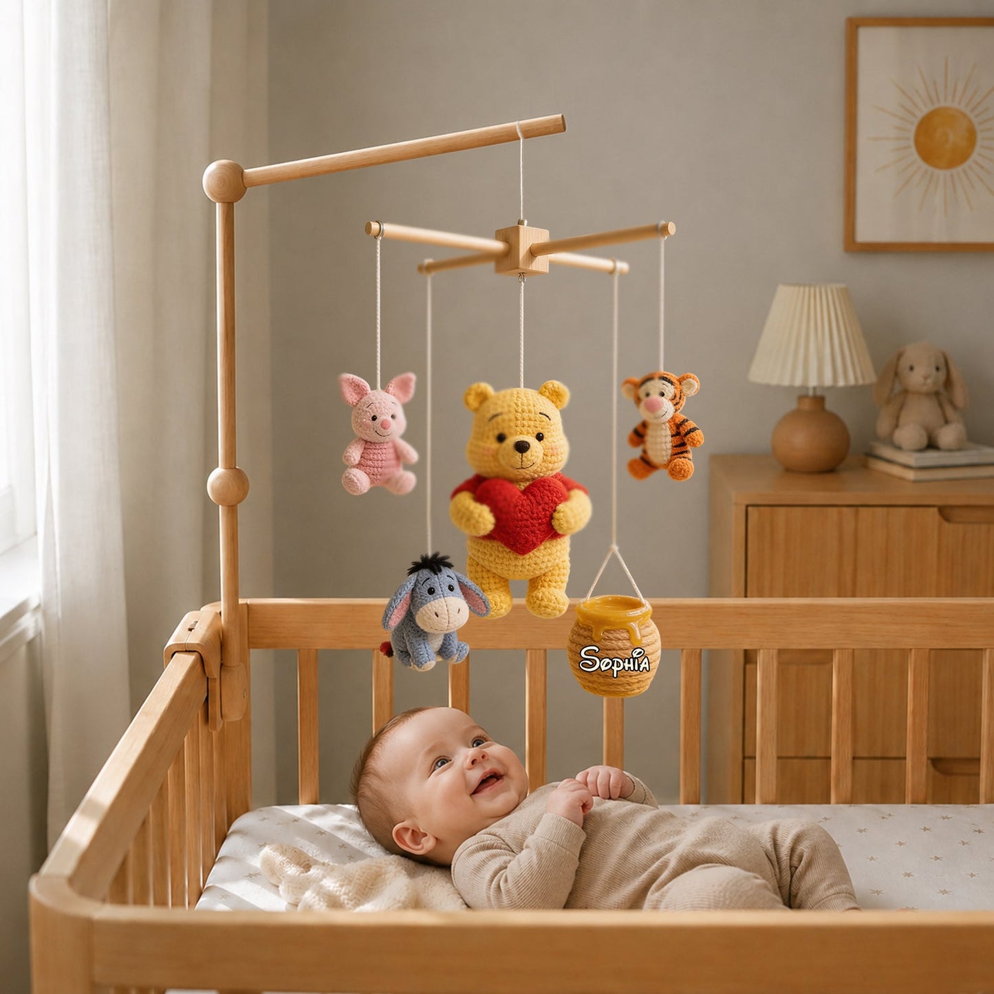 Welcome To The World - Personalized Newborn Crib Mobile