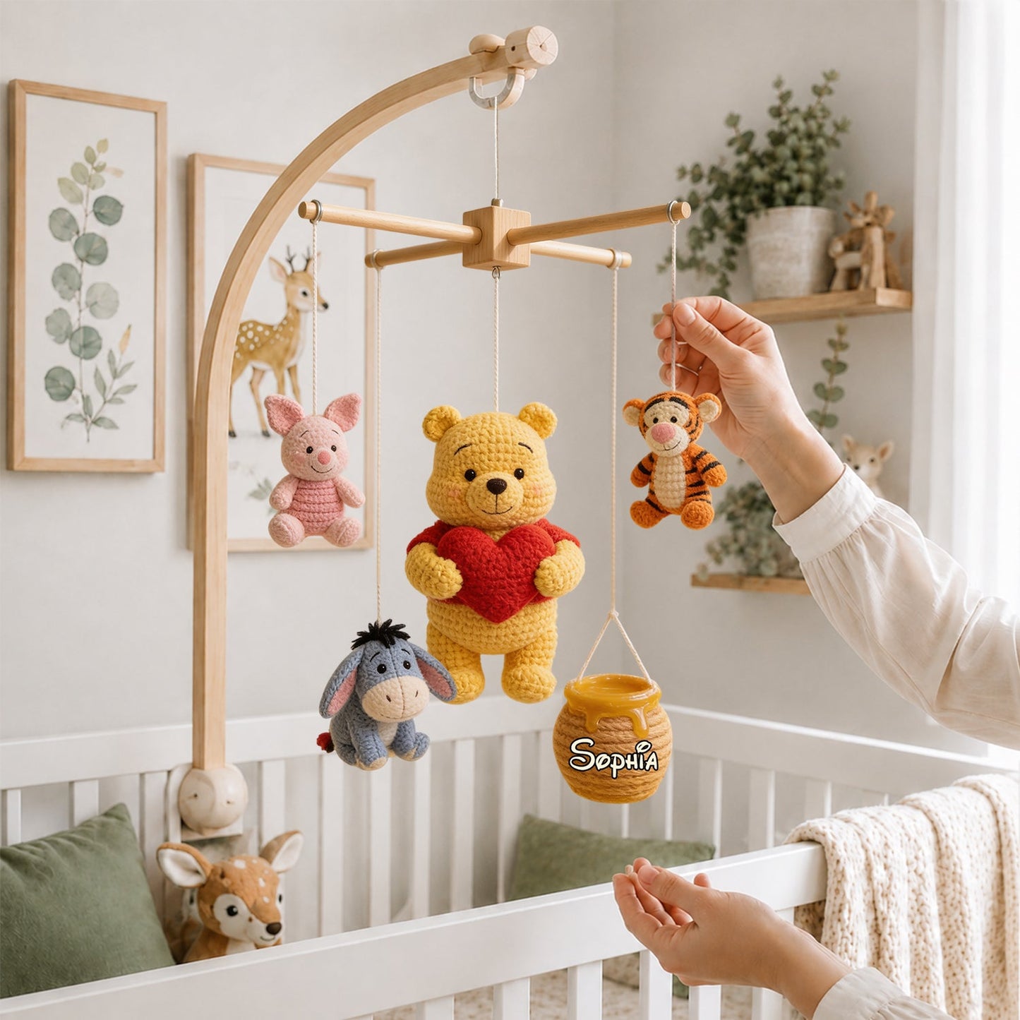Welcome To The World - Personalized Newborn Crib Mobile