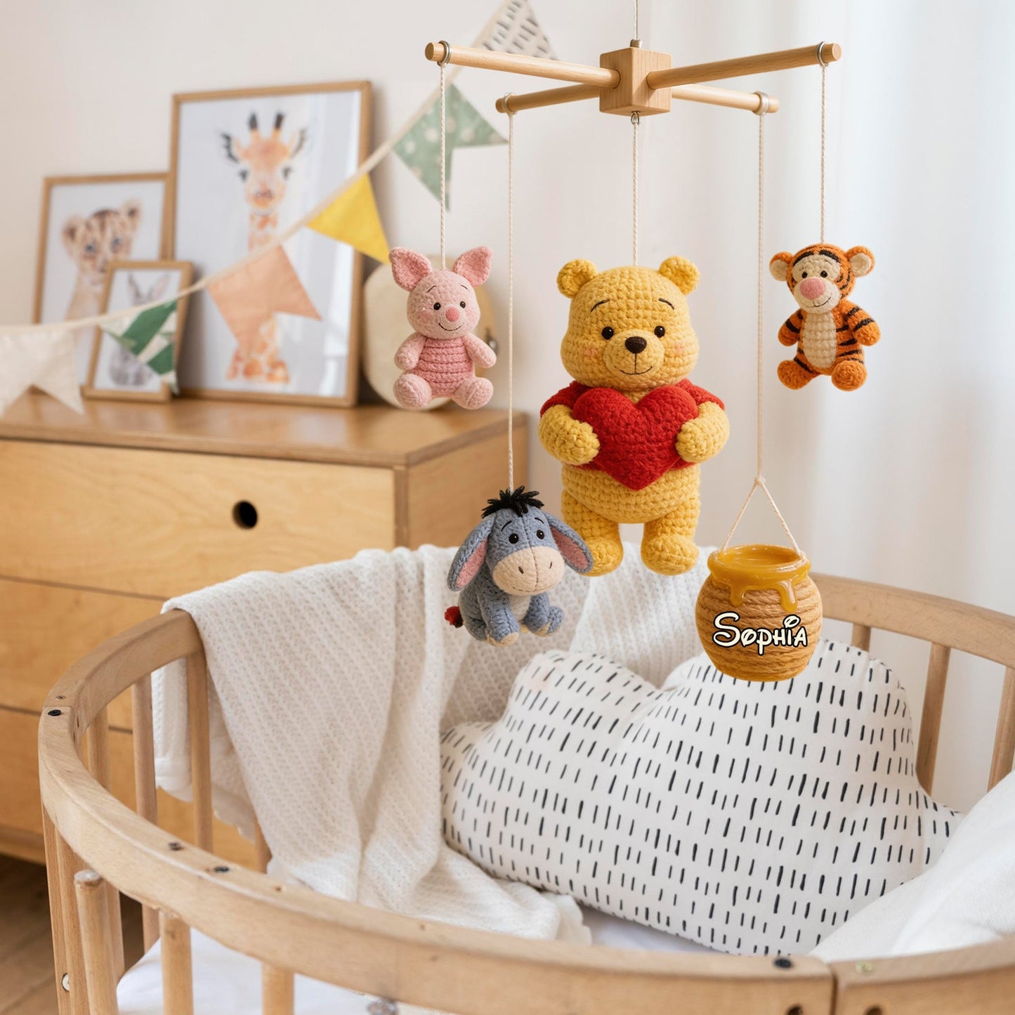 Welcome To The World - Personalized Newborn Crib Mobile