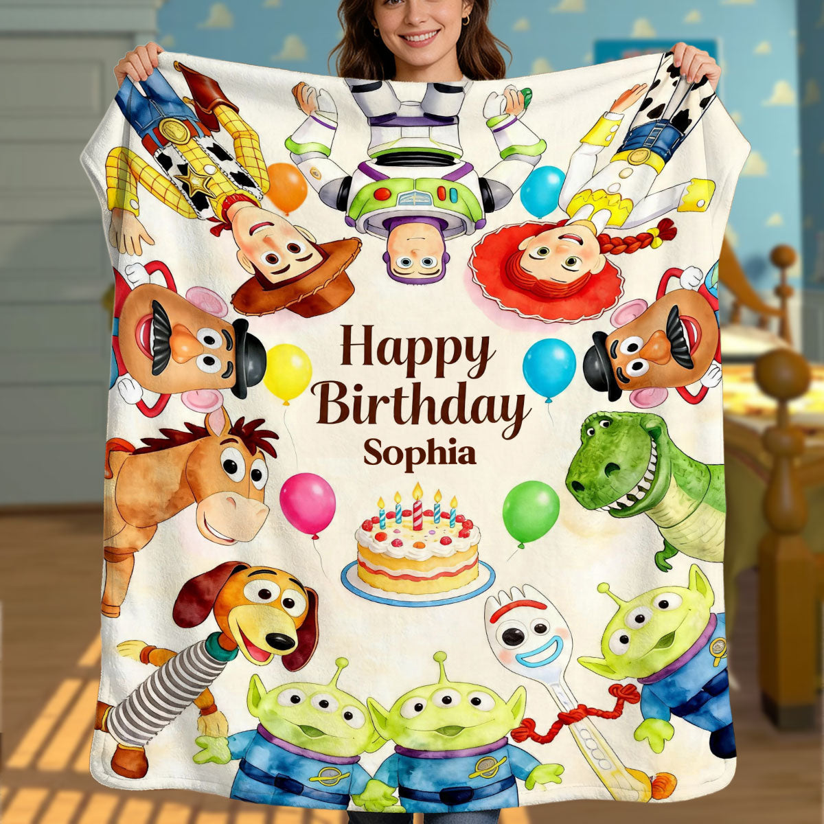 Happy Birthday - Personalized Movie For Kids Blanket