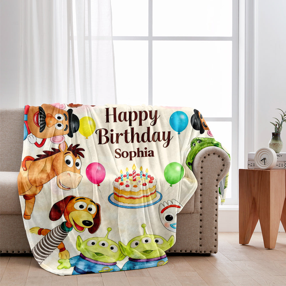 Happy Birthday - Personalized Movie For Kids Blanket