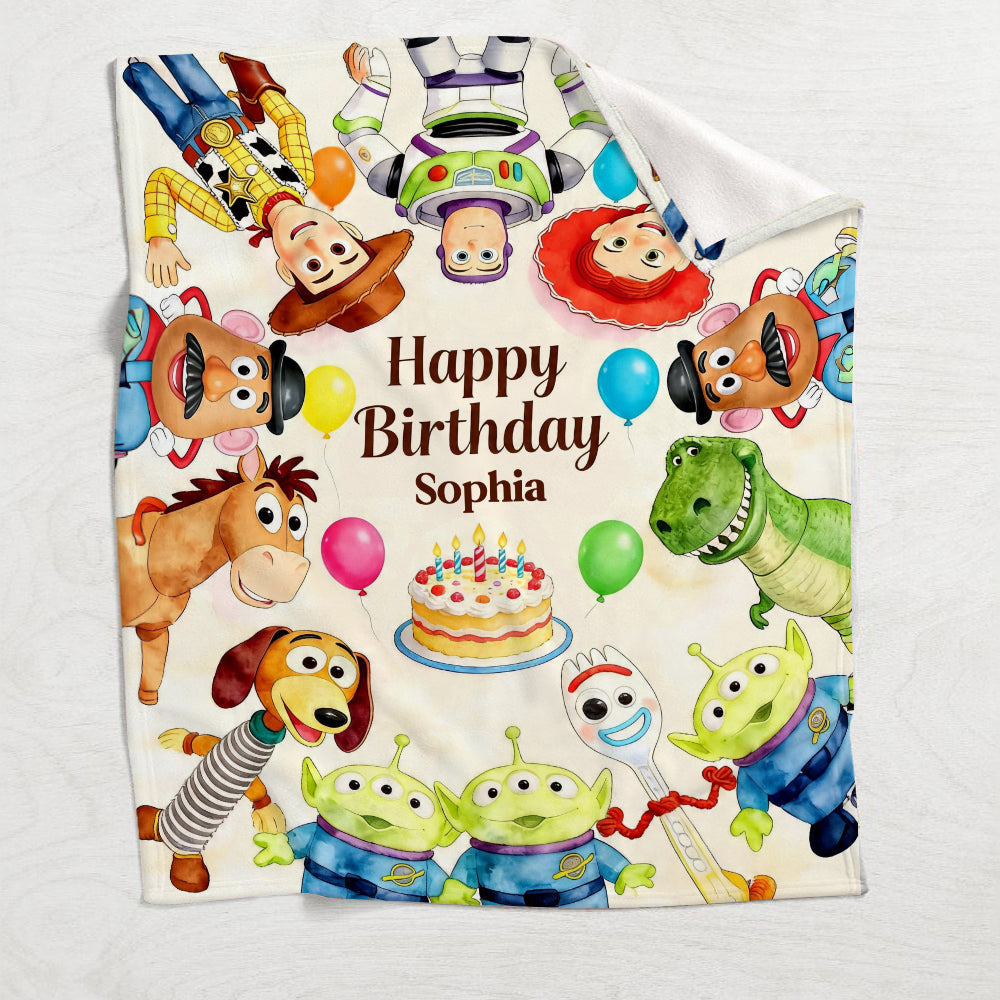 Happy Birthday - Personalized Movie For Kids Blanket