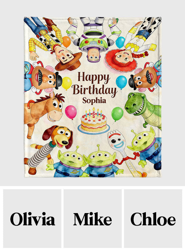 Happy Birthday - Personalized Movie For Kids Blanket