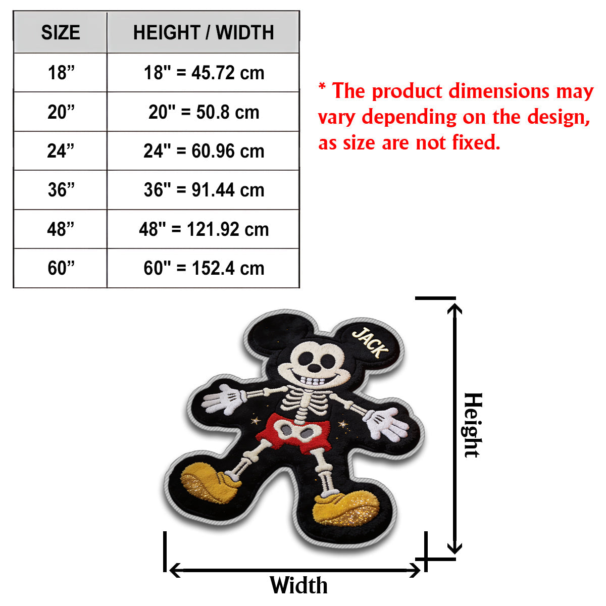 Spooky Friends - Personalized Mouse Non-Slip Tufted Rug