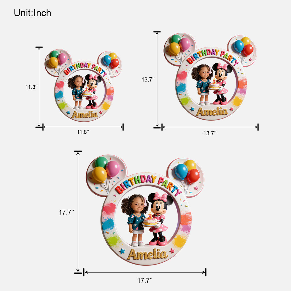 Birthday Party Sign Custom From Photo, Any Character - Personalized Kid Custom Shaped Wood Sign