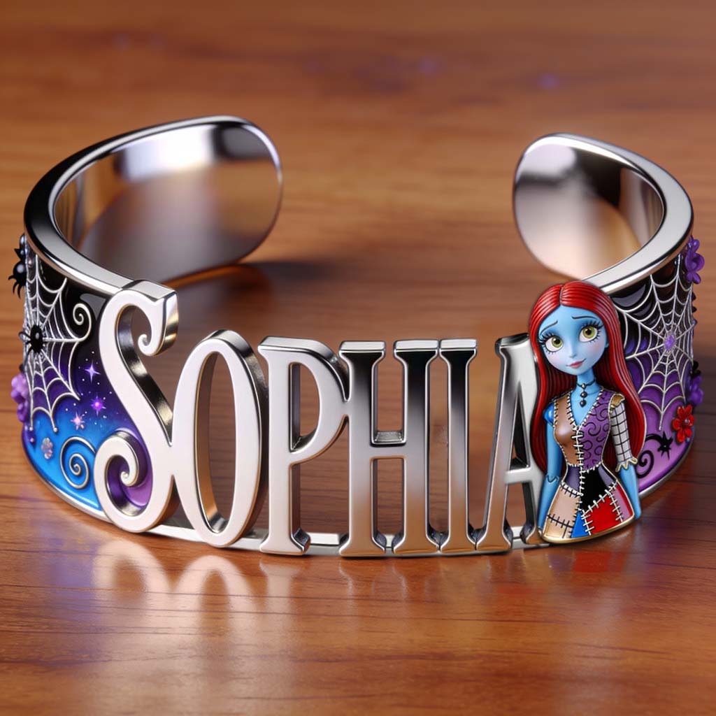 The Nightmare - Personalized Nightmare Shaped Cuff Bracelet
