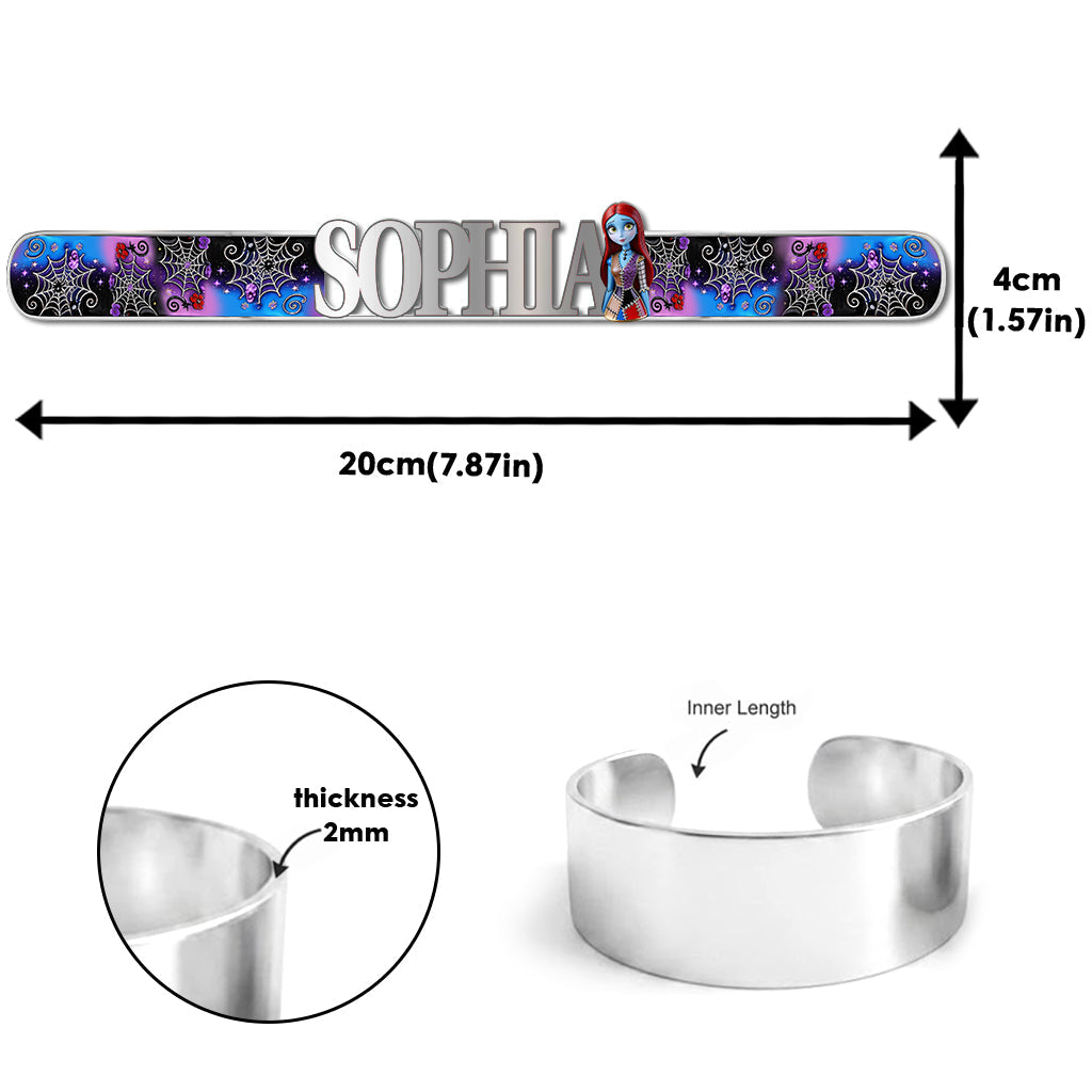 The Nightmare - Personalized Nightmare Shaped Cuff Bracelet