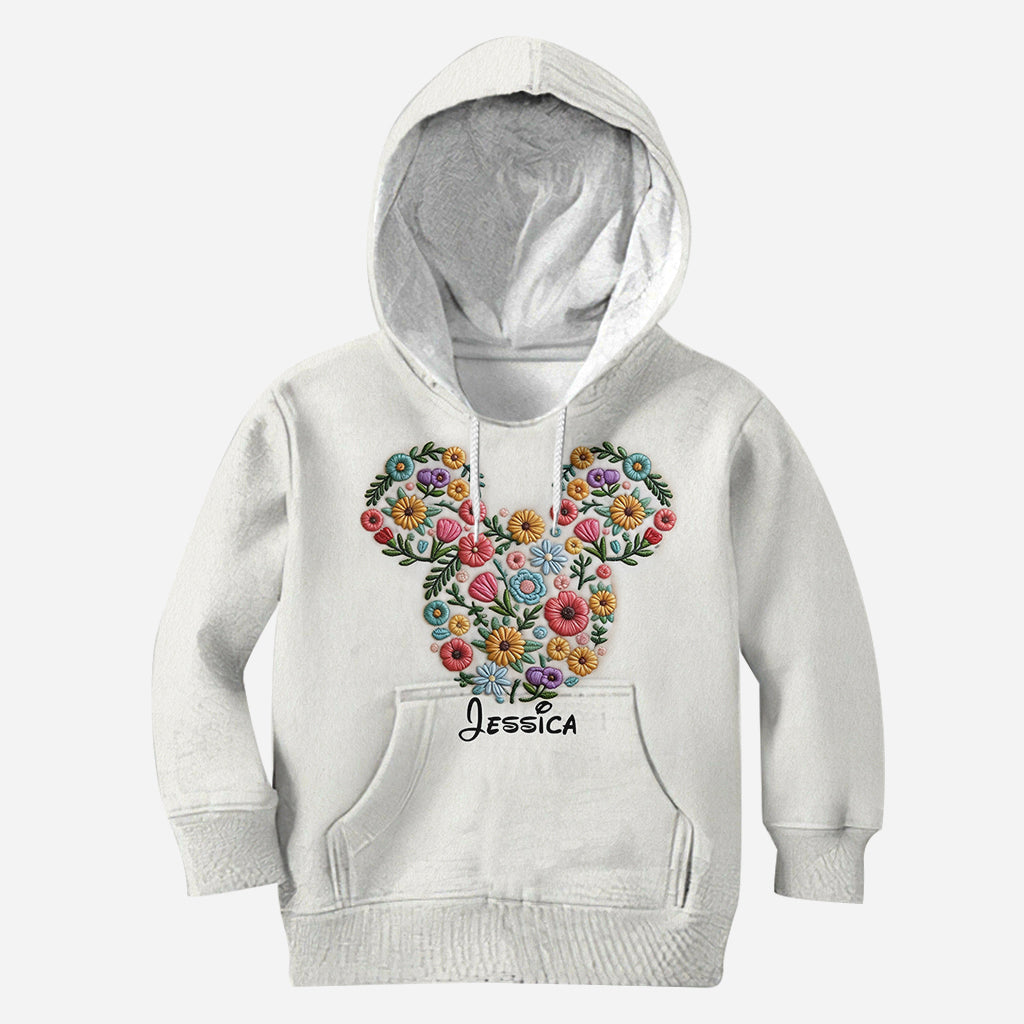 Floral Mouse Ears - Personalized Mouse All Over Shirt