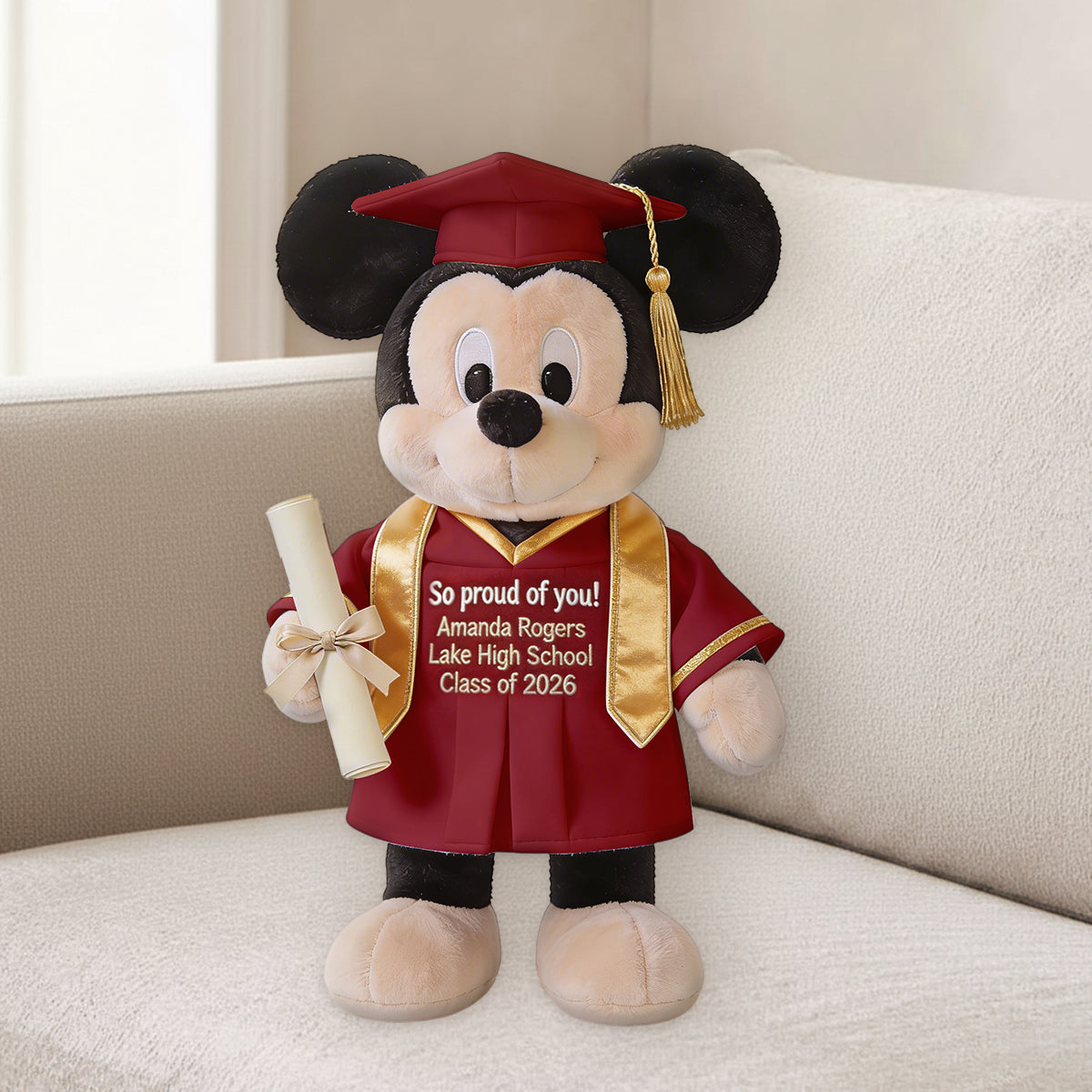 Magical Graduation Gift - Personalized Graduation Premium Faux Fur Pillow