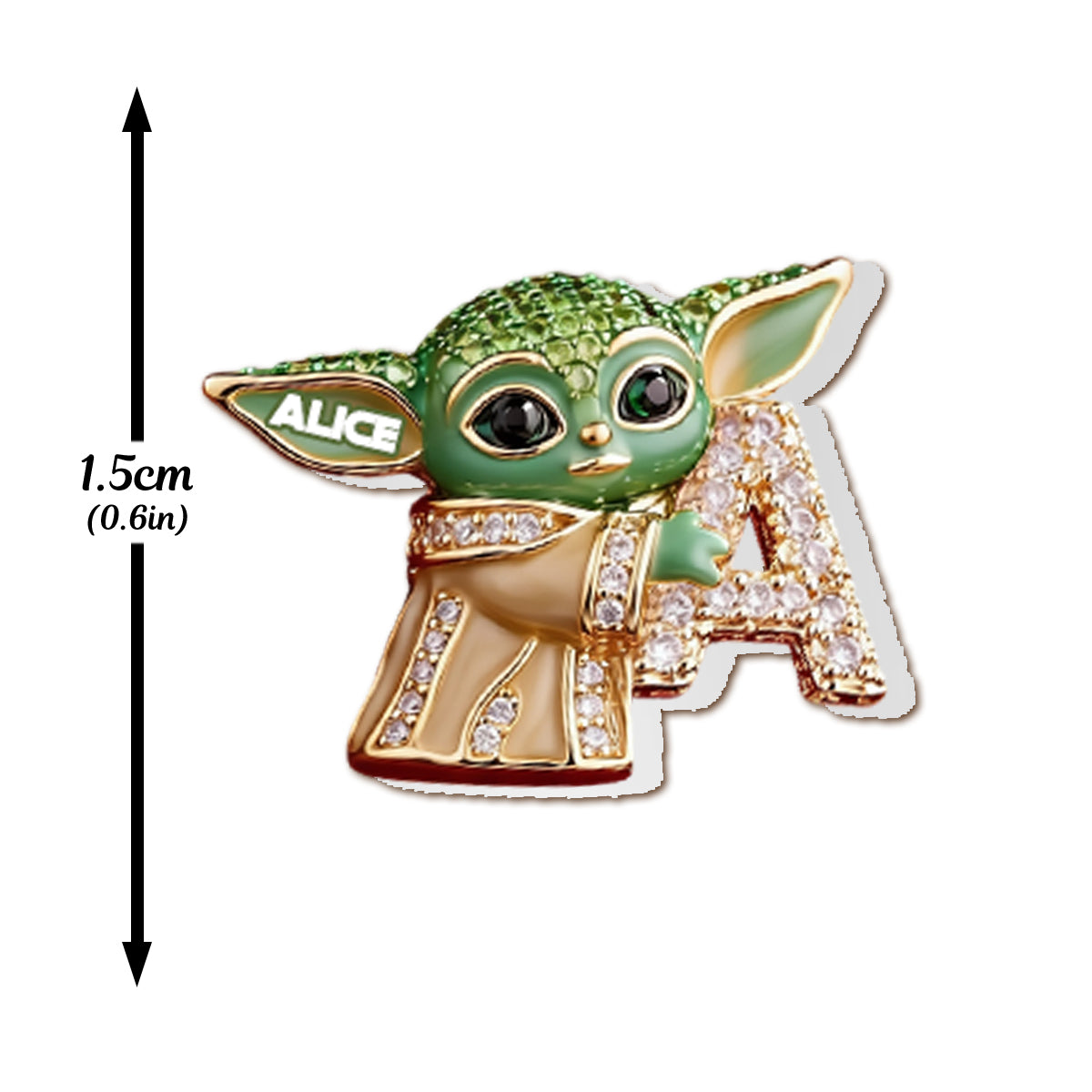 Galaxy Character Holding Love Letter - Personalized The Force Stud Earrings