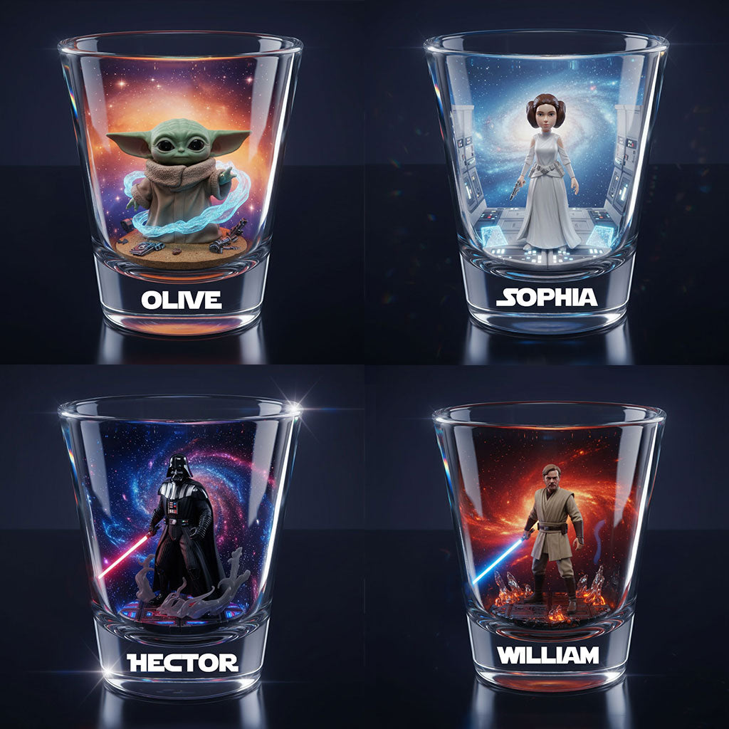 Galaxy Wars - Personalized The Force Shot Glasses Set
