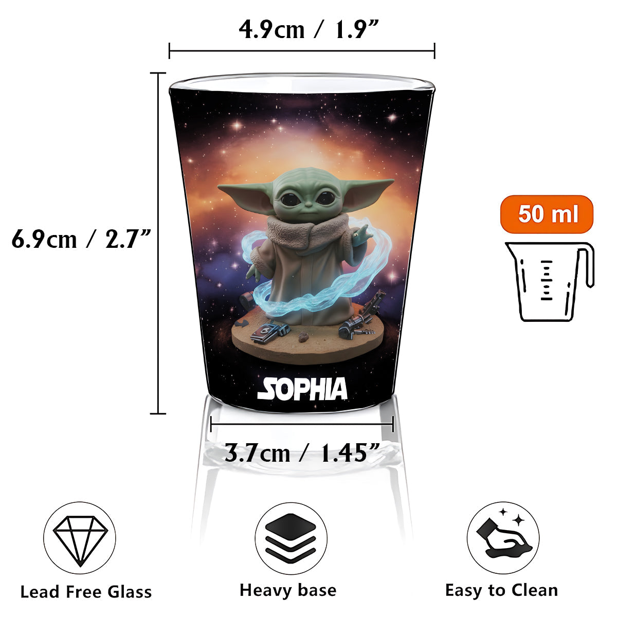 Galaxy Wars - Personalized The Force Shot Glasses Set