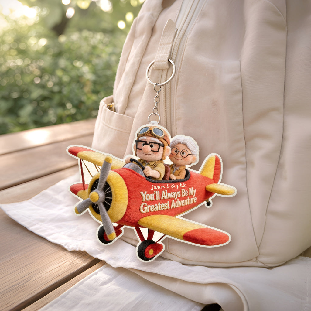 My Greatest Adventure - Personalized Up Movie Couple Plush Keychain
