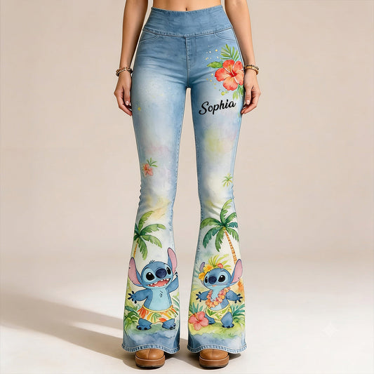 Ohana Means Family - Personalized Ohana Flare Leggings
