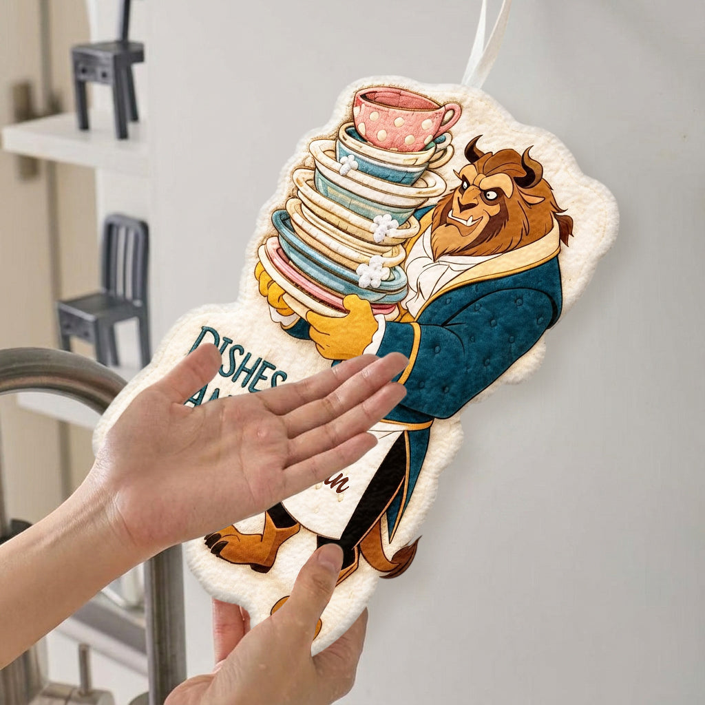 Dishes and The Beast - Personalized Beauty And The Beast Hand Towel