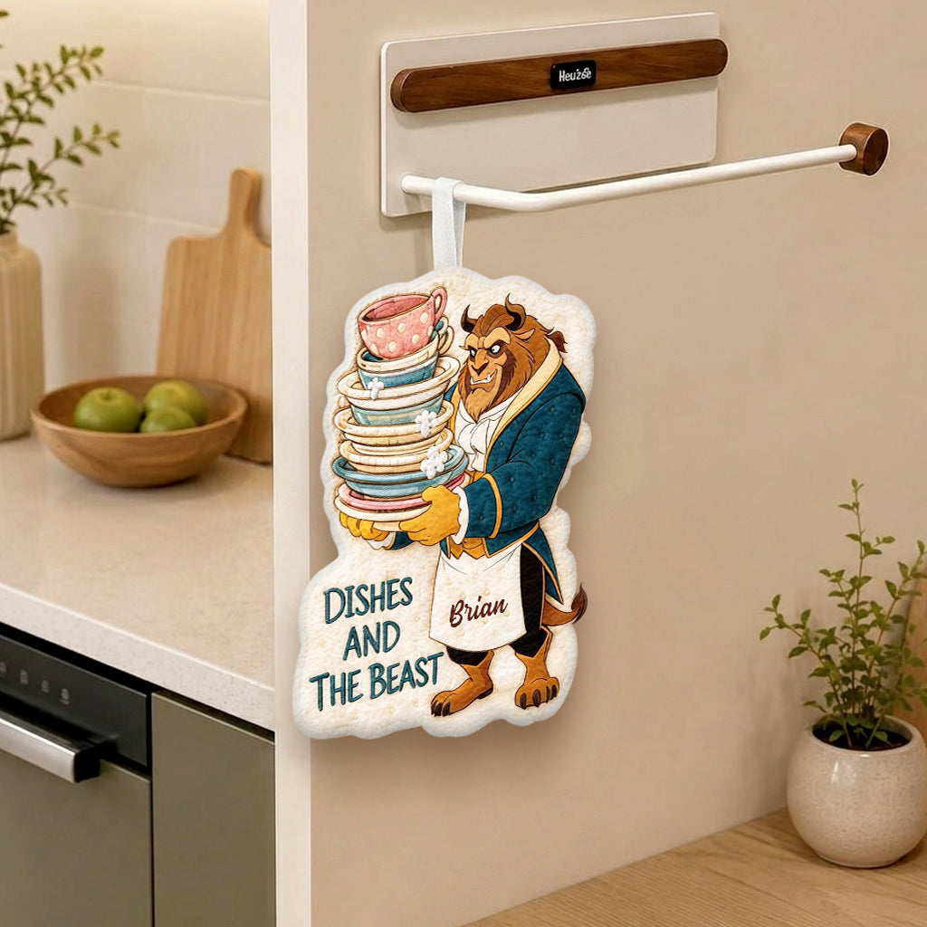 Dishes and The Beast - Personalized Beauty And The Beast Hand Towel