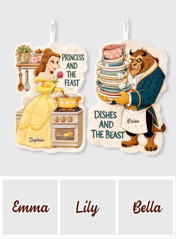 Dishes and The Beast - Personalized Beauty And The Beast Hand Towel