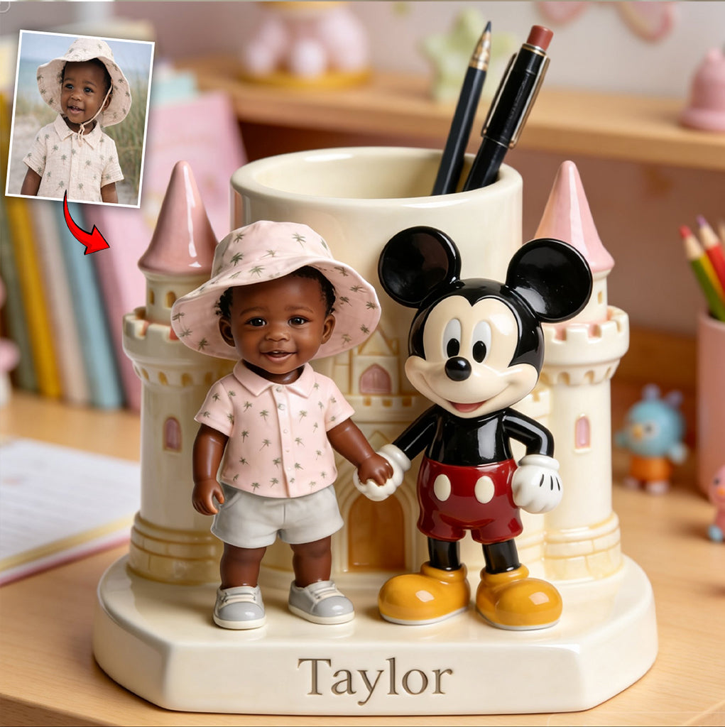 Castle Buddy Pen Holder - Personalized Mouse Acrylic Pot