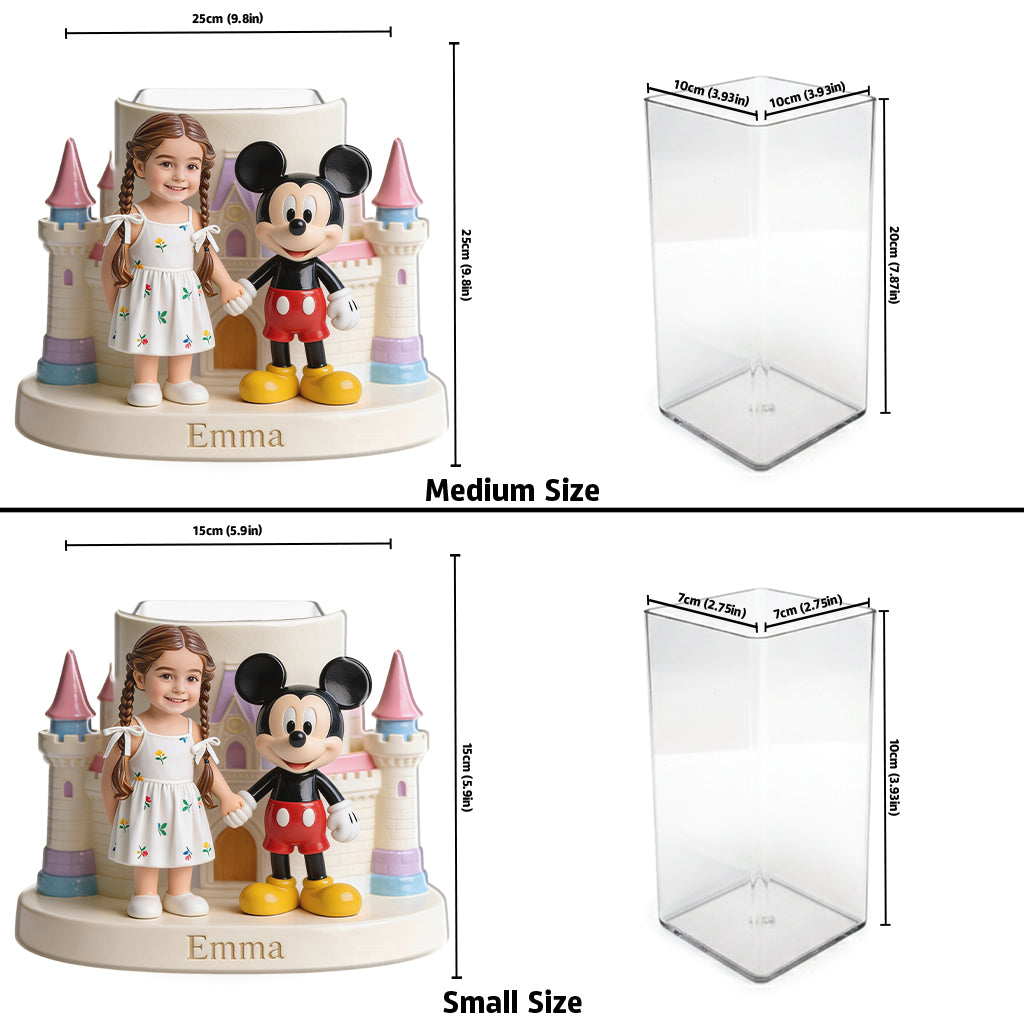 Castle Buddy Pen Holder - Personalized Mouse Acrylic Pot