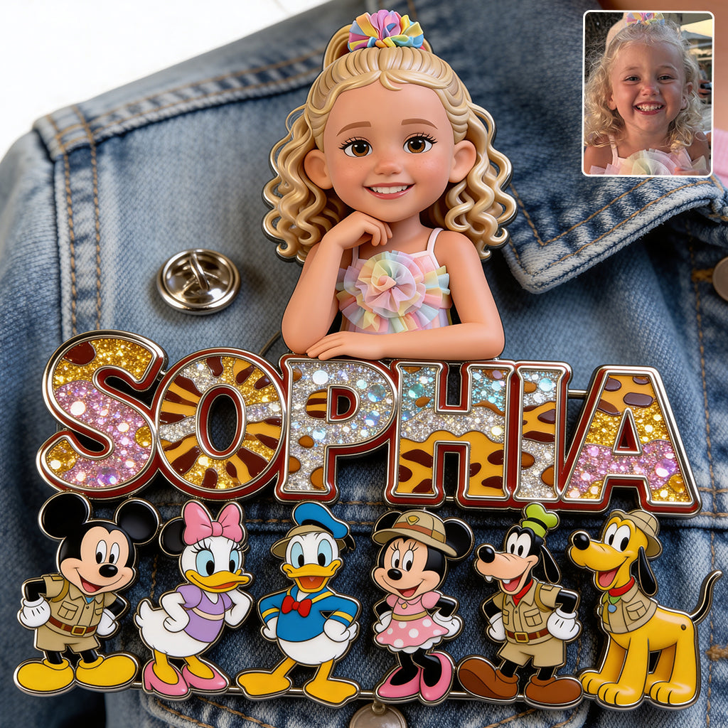 Magical Animal Kingdom - Personalized Mouse 3D Embossed Enamel Pin