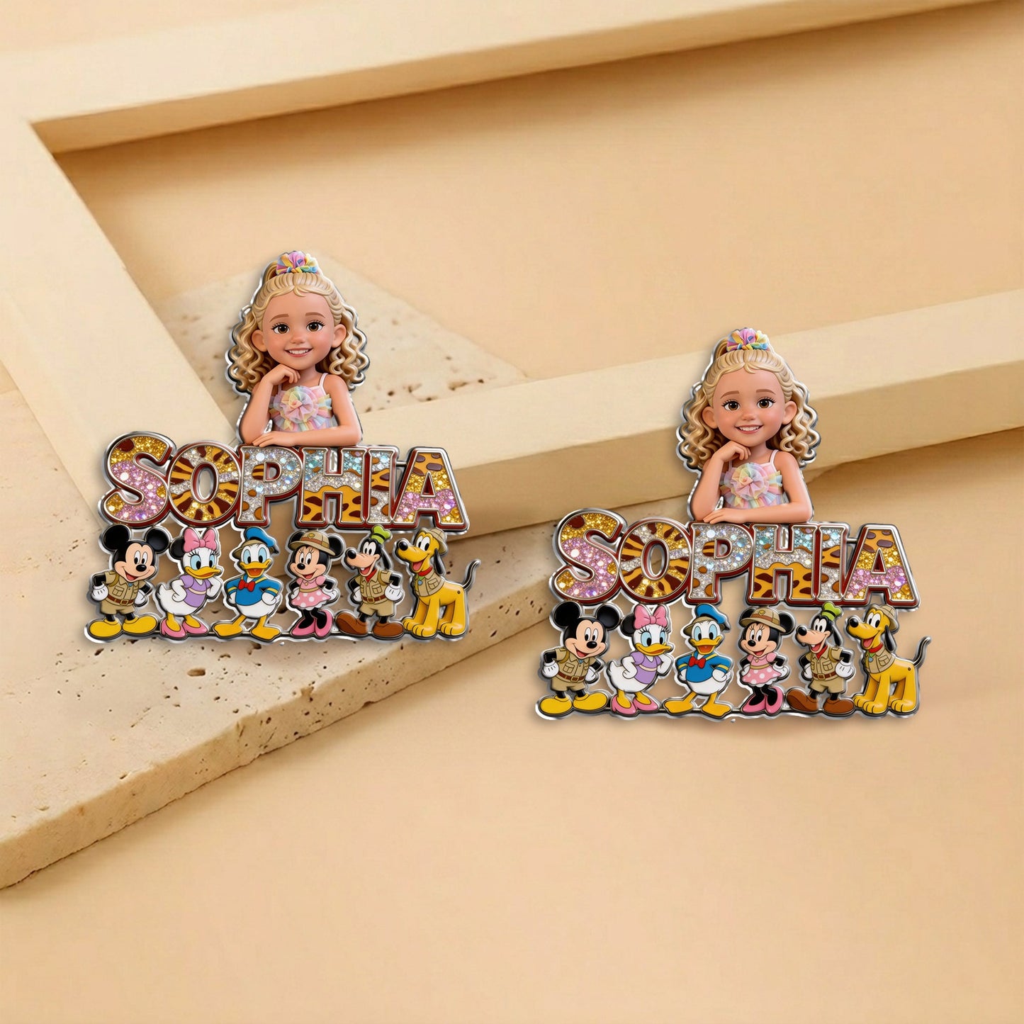 Magical Animal Kingdom - Personalized Mouse 3D Embossed Enamel Pin