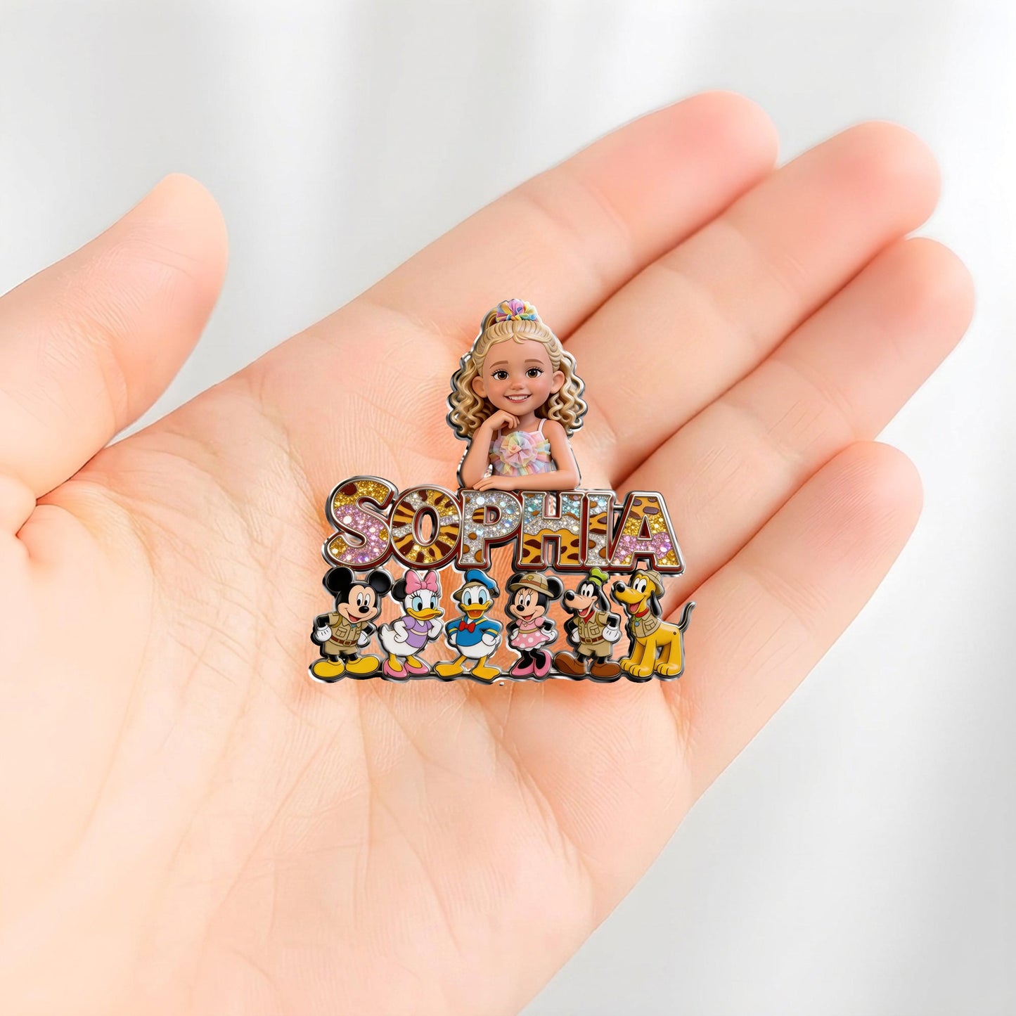 Magical Animal Kingdom - Personalized Mouse 3D Embossed Enamel Pin
