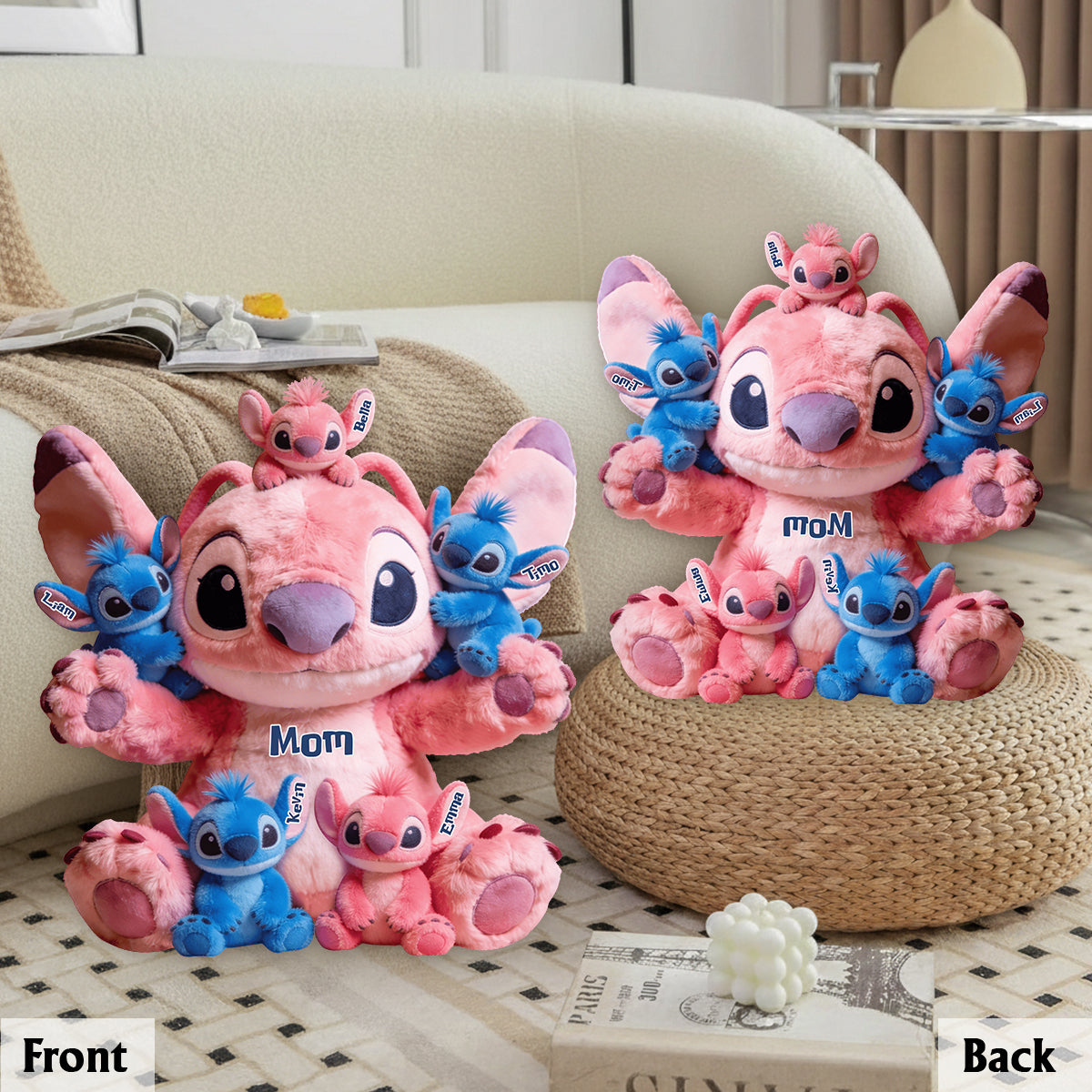 Ohana Means Family - Gift For Mom - Personalized Ohana Premium Faux Fur Pillow