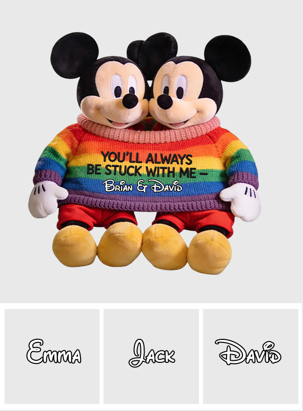 Love Is Love Mouse Couple - Personalized Mouse Premium Faux Fur Pillow