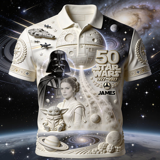 Dark Side 50th Anniversary - Personalized The Force Polo Shirt