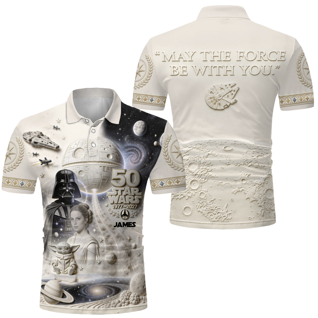 Dark Side 50th Anniversary - Personalized The Force Polo Shirt