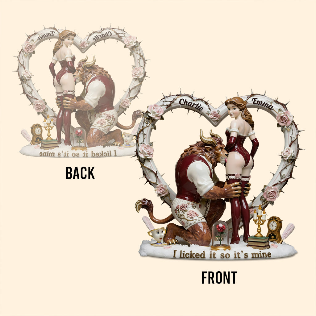 I Licked It So It's Mine - Personalized Beauty And The Beast Custom Shaped Acrylic Plaque