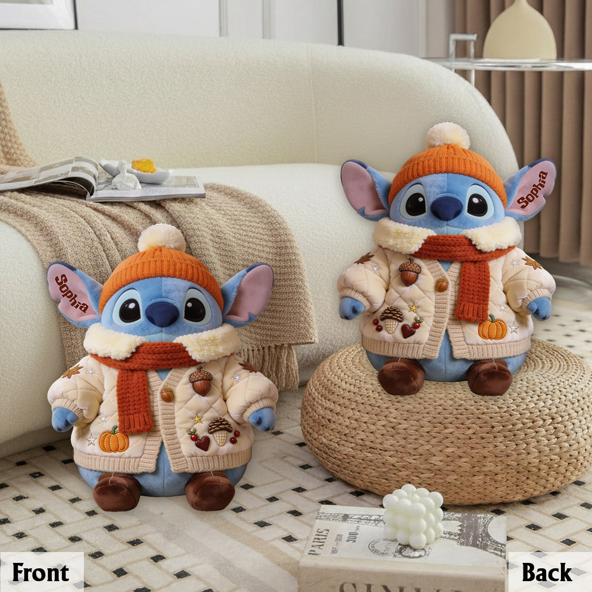 Ohana Autumn - Personalized Ohana Premium Faux Fur Pillow