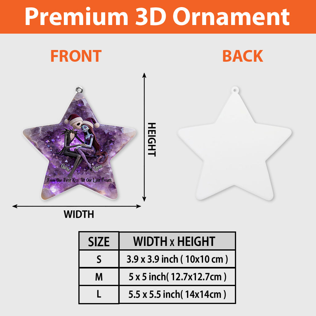 From Our First Kiss - Personalized Nightmare Premium 3D Ornament