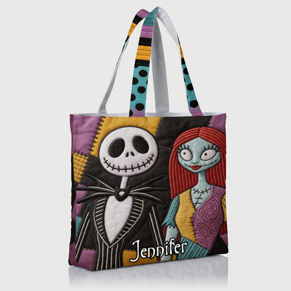 Nightmare Couple - Personalized Nightmare Quilted Tote Bag