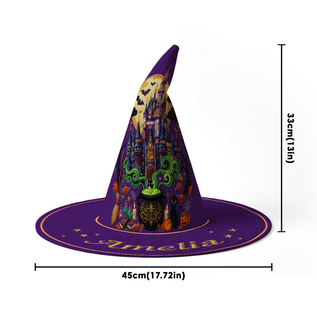 Halloween Castle - Personalized Dream Trip Quilt Witch Hat