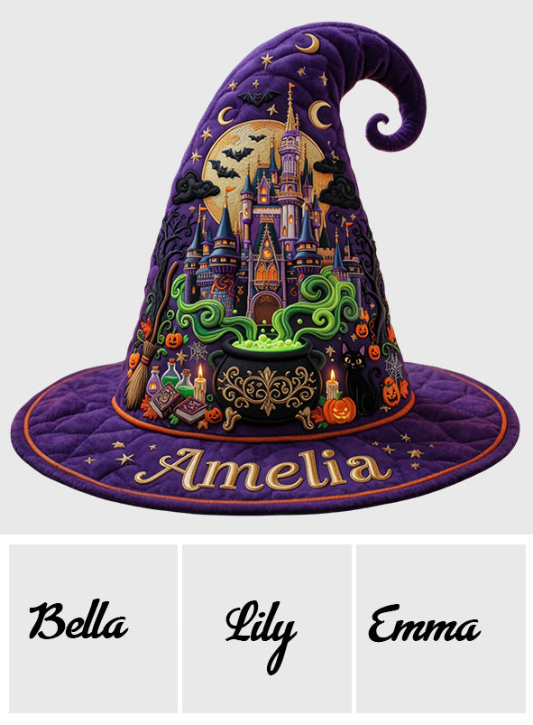 Halloween Castle - Personalized Dream Trip Quilt Witch Hat