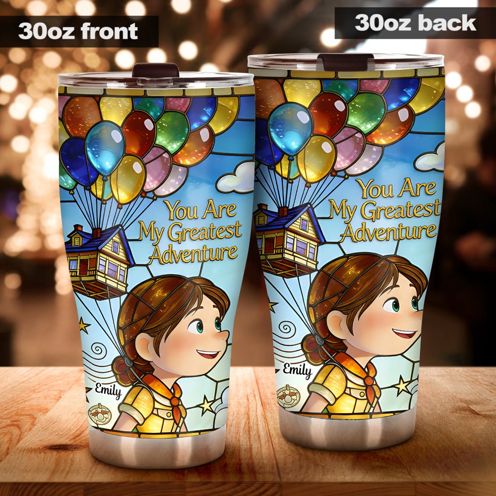 You Are My Greatest Adventure - Personalized Up Movie Couple Tumbler
