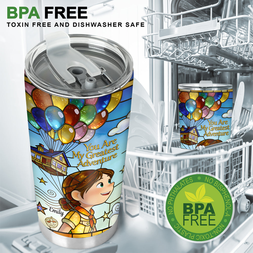You Are My Greatest Adventure - Personalized Up Movie Couple Tumbler