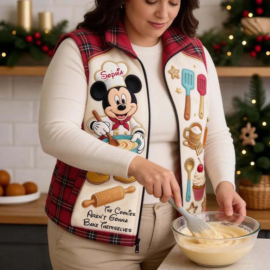 Love Baking - Personalized Baking Flannel Fleece Vest