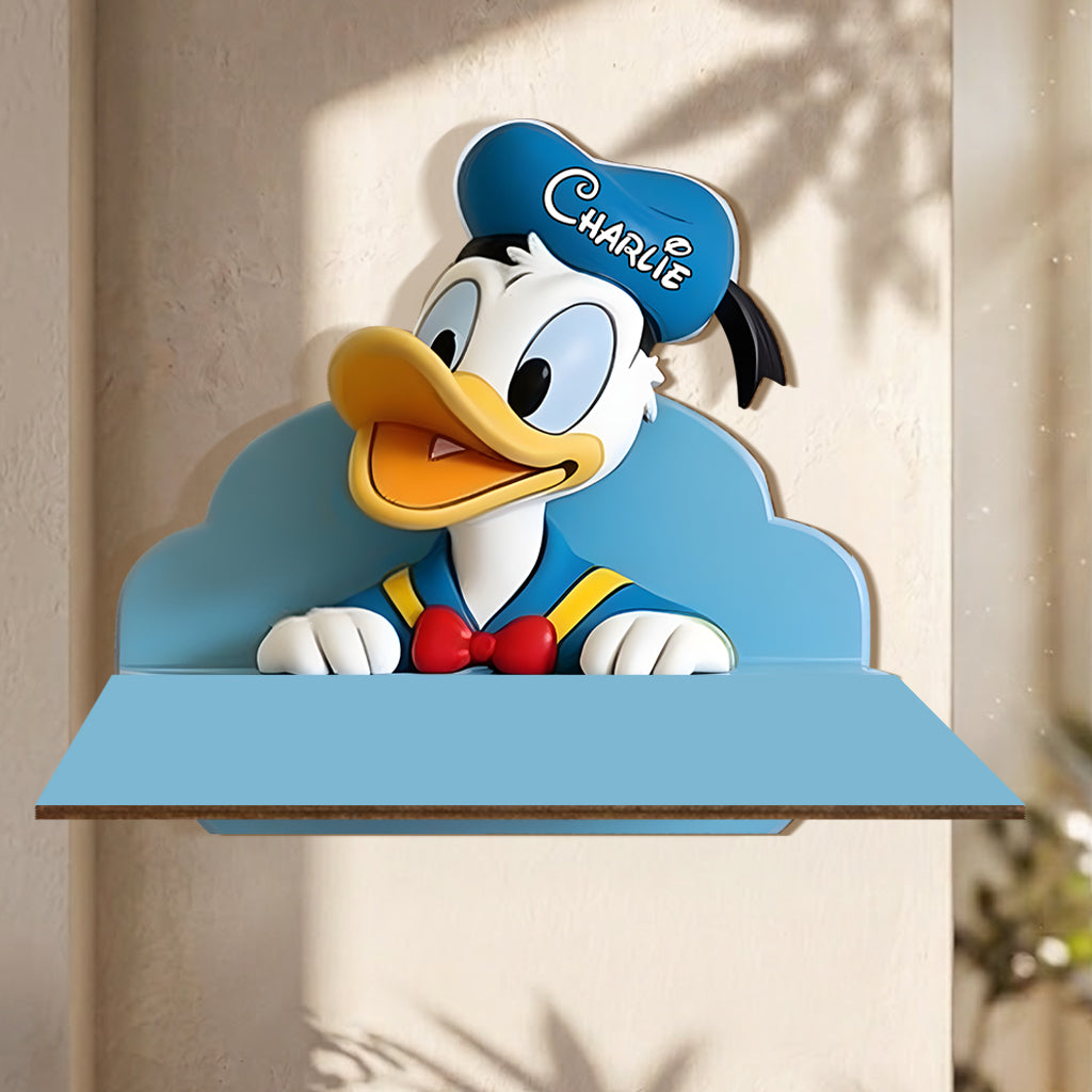 Cute Friends - Personalized Mouse Wooden Floating Shelf