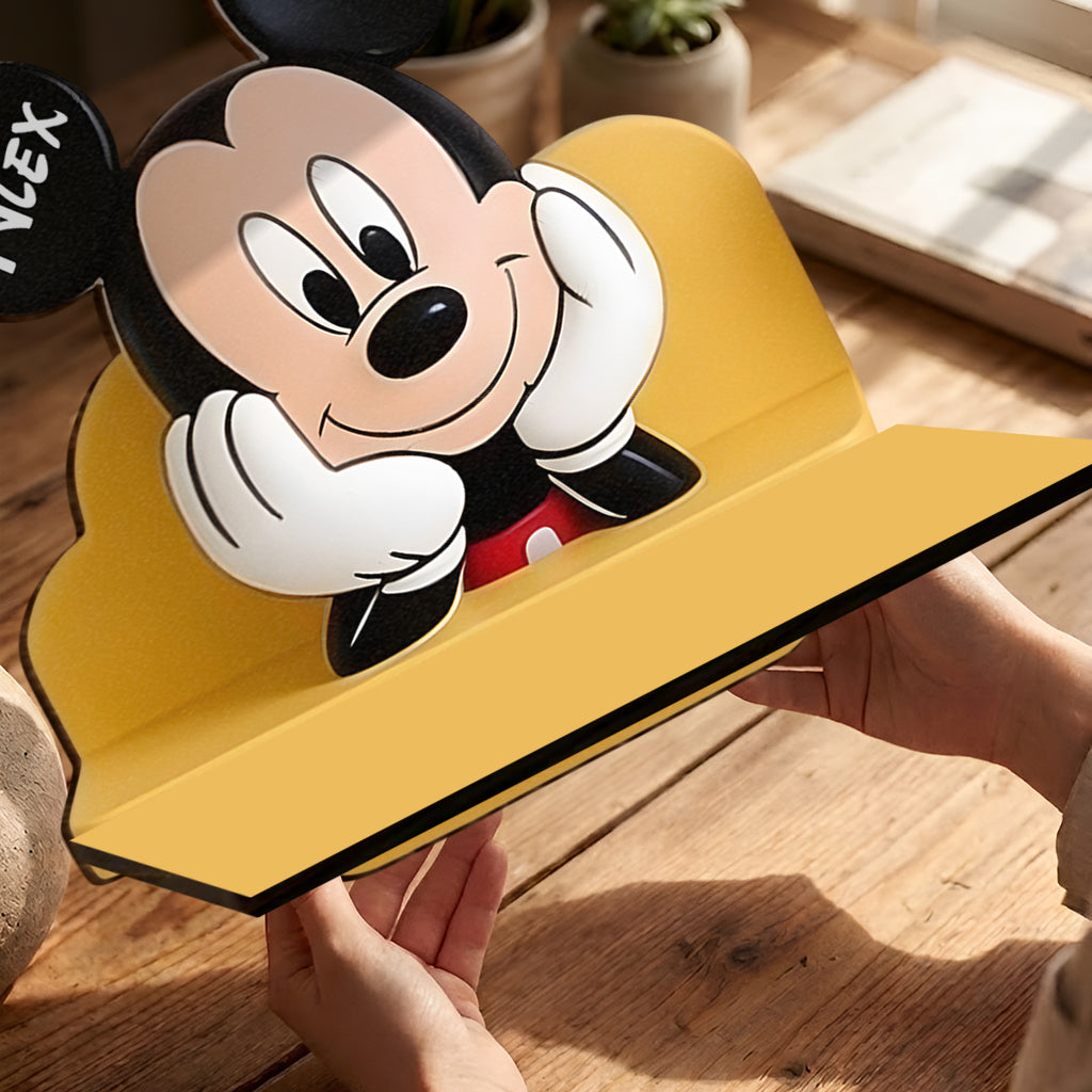 Cute Friends - Personalized Mouse Wooden Floating Shelf