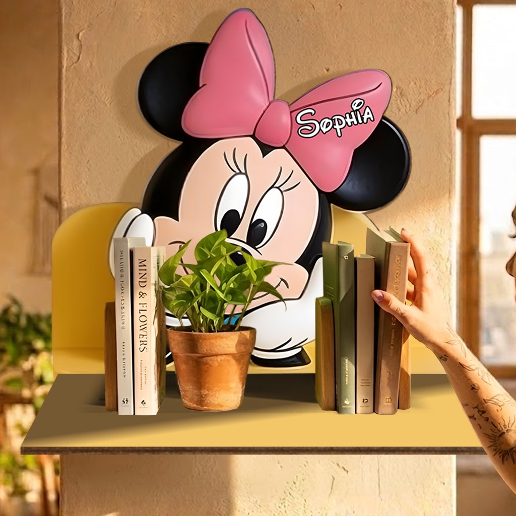 Cute Friends - Personalized Mouse Wooden Floating Shelf