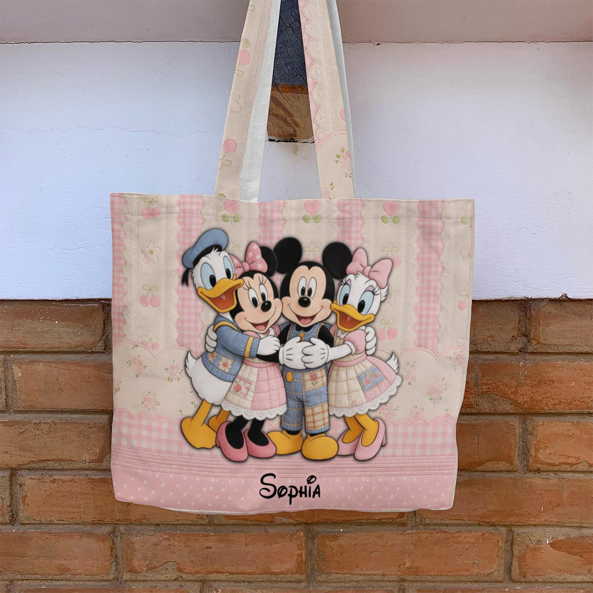 Cartoon Magical Mouse - Personalized Mouse Quilted Tote Bag