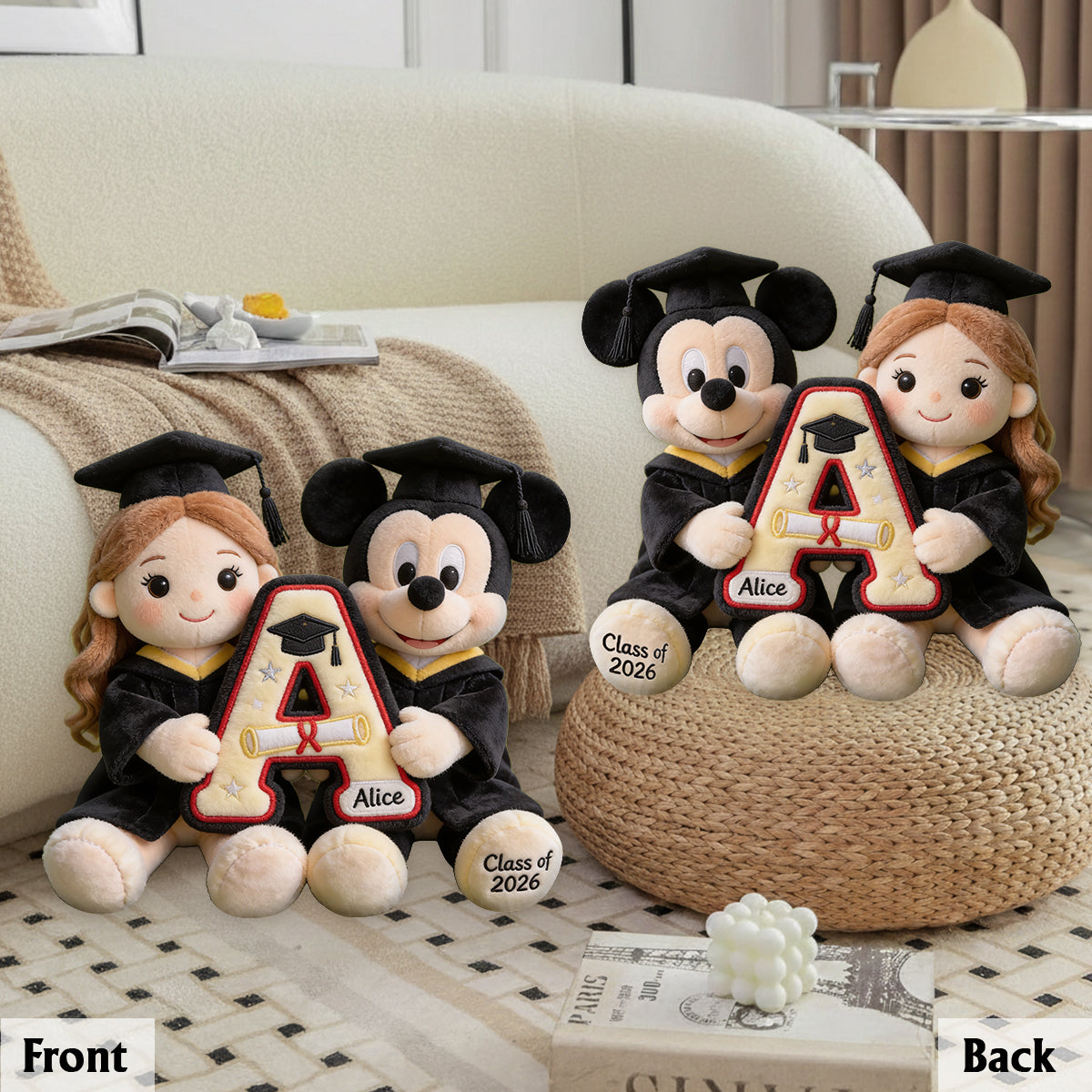 Any Photo Graduation Keepsake Pillow - Personalized Graduation Premium Faux Fur Pillow
